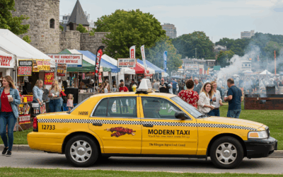 Ride to Kingstons Ribfest with Modern Taxi